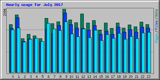 Hourly usage for July 2017