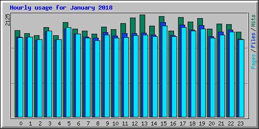 Hourly usage for January 2018