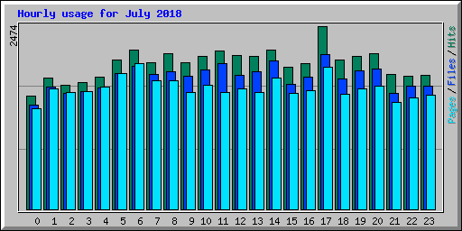 Hourly usage for July 2018
