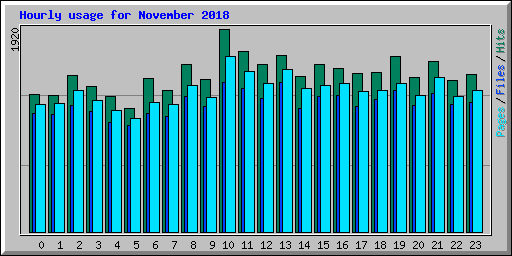 Hourly usage for November 2018