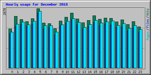 Hourly usage for December 2018