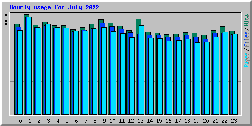 Hourly usage for July 2022