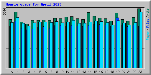 Hourly usage for April 2023