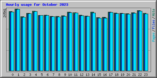 Hourly usage for October 2023