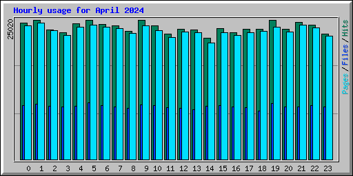 Hourly usage for April 2024