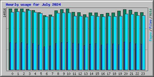 Hourly usage for July 2024