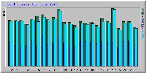Hourly usage for June 2025